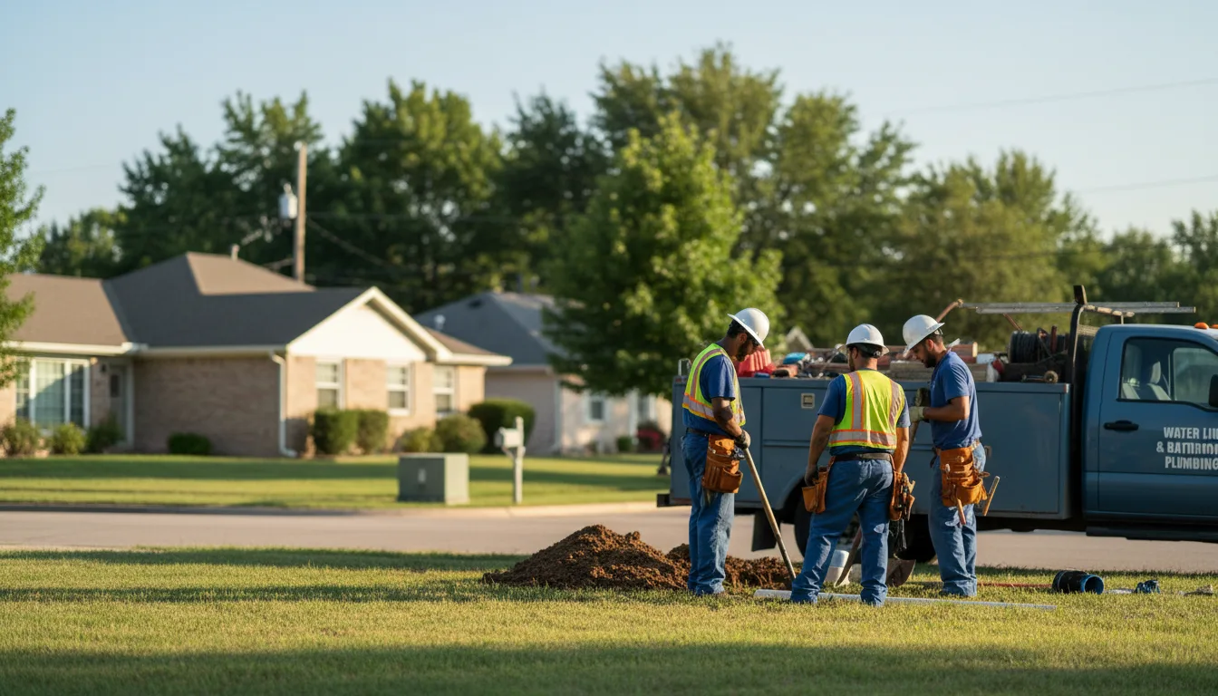 Residential water line and bathroom plumbing service in Saratoga, AR